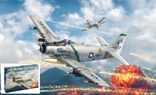 KIT DE MONTAGE À L'ÉCHELLE COMPATIBLE AVEC LE KIT A-1H SKYRAIDER 1:48 ITALERI IT2788