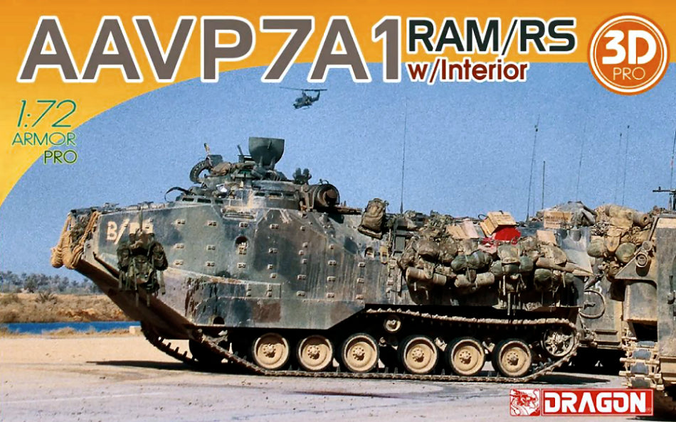 KIT D'ASSEMBLAGE À L'ÉCHELLE COMPATIBLE AVEC AAVP7A1 RAM/RS AVEC KIT INTÉRIEUR 1:72 DRAGON D7619