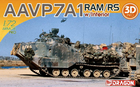 KIT D'ASSEMBLAGE À L'ÉCHELLE COMPATIBLE AVEC AAVP7A1 RAM/RS AVEC KIT INTÉRIEUR 1:72 DRAGON D7619