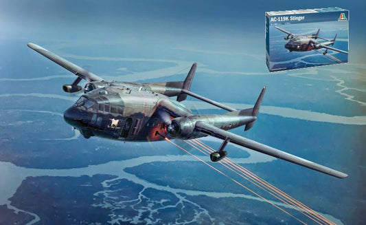 KIT DE MONTAGE À L'ÉCHELLE COMPATIBLE AVEC LE KIT STINGER AC-119K 1:72 ITALERI IT1468