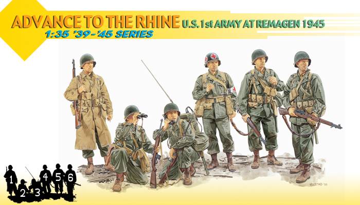 SCALE ASSEMBLY KIT COMPATIBLE WITH ADVANCE TO THE RHINE KIT 1:35 DRAGON D6271