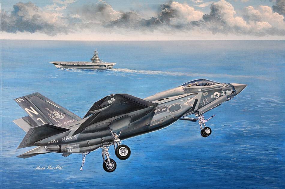 KIT DE MONTAGE À L'ÉCHELLE COMPATIBLE AVEC LE KIT LIGHTNING F-35C 1:32 TRUMPETER TP3230 AVION