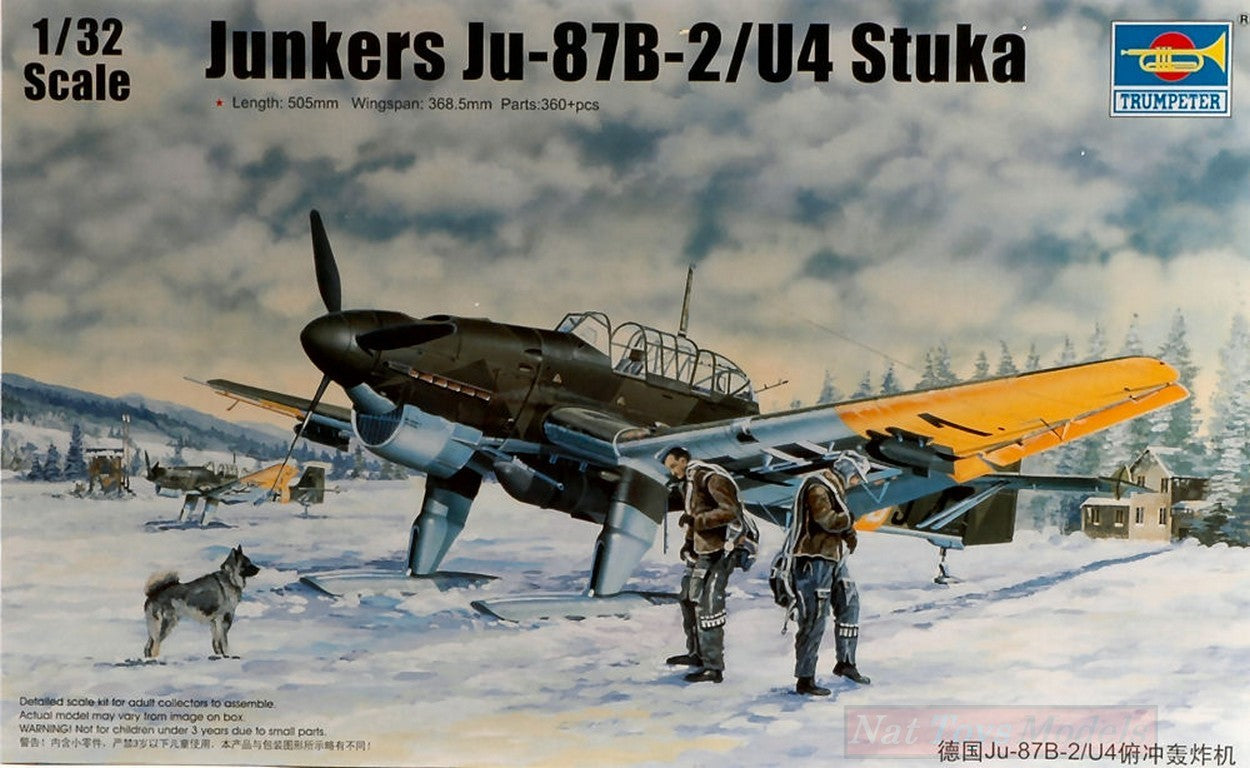 KIT DE MONTAGE À L'ÉCHELLE COMPATIBLE AVEC LE KIT D'AVION JUNKERS JU-87B-2 U4 STUKA 1:32 TRUMPETER TP3215