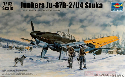KIT DE MONTAGE À L'ÉCHELLE COMPATIBLE AVEC LE KIT D'AVION JUNKERS JU-87B-2 U4 STUKA 1:32 TRUMPETER TP3215