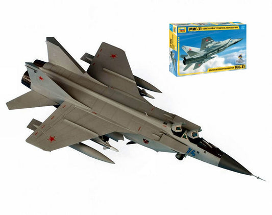KIT DE MONTAGE À L'ÉCHELLE COMPATIBLE AVEC L'AVION MIG-31 1:72 KIT ZVEZDA Z7229