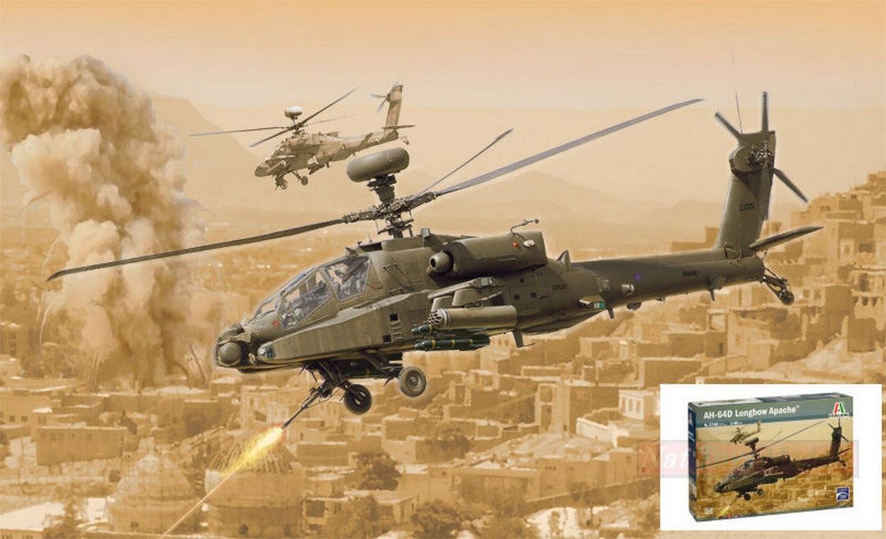 KIT DE MONTAGE À L'ÉCHELLE COMPATIBLE AVEC LE KIT APACHE AH-64D LONGBOW 1:48 ITALERI IT2748