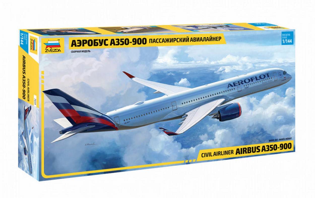 KIT DE MONTAGE À L'ÉCHELLE COMPATIBLE AVEC LE KIT AIRBUS A350-900 1:144 ZVEZDA Z7039