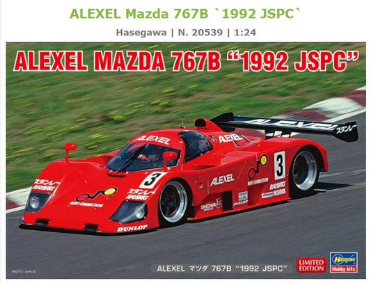 KIT DE MONTAGE À L'ÉCHELLE COMPATIBLE AVEC ALEXEL MAZDA 767B 1992 JSPC KIT 1:24 HASEGAWA HA20539