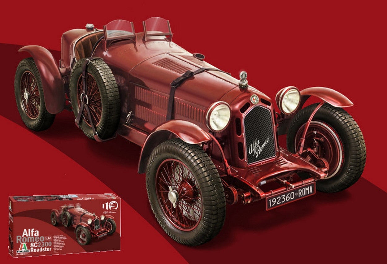 KIT À ASSEMBLER À L'ÉCHELLE COMPATIBLE AVEC ALFA ROMEO 8C/2300 1931-1933 KIT 1:12 ITALERI IT4708