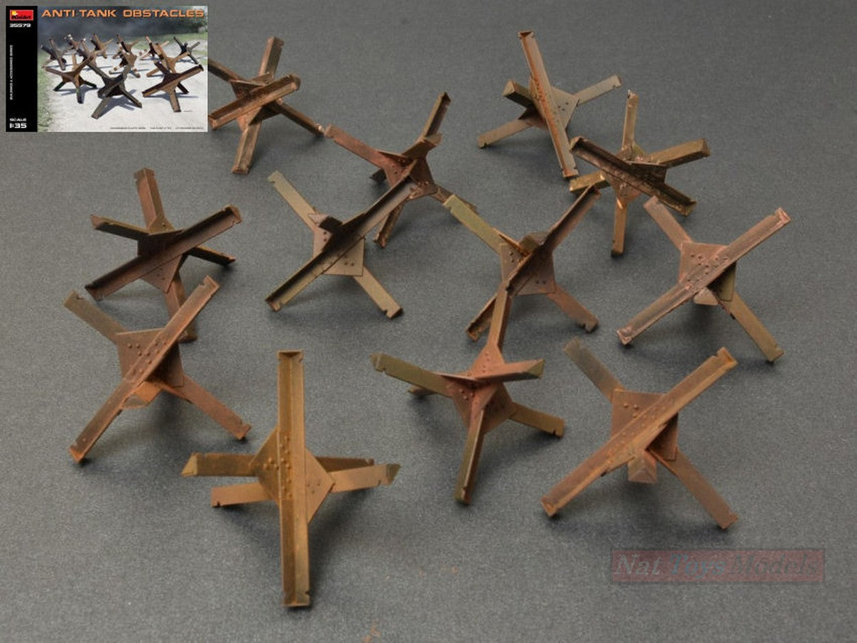KIT À ASSEMBLER À L'ÉCHELLE COMPATIBLE AVEC KIT OBSTACLES ANTICHAR 1:35 MINIART MIN35579