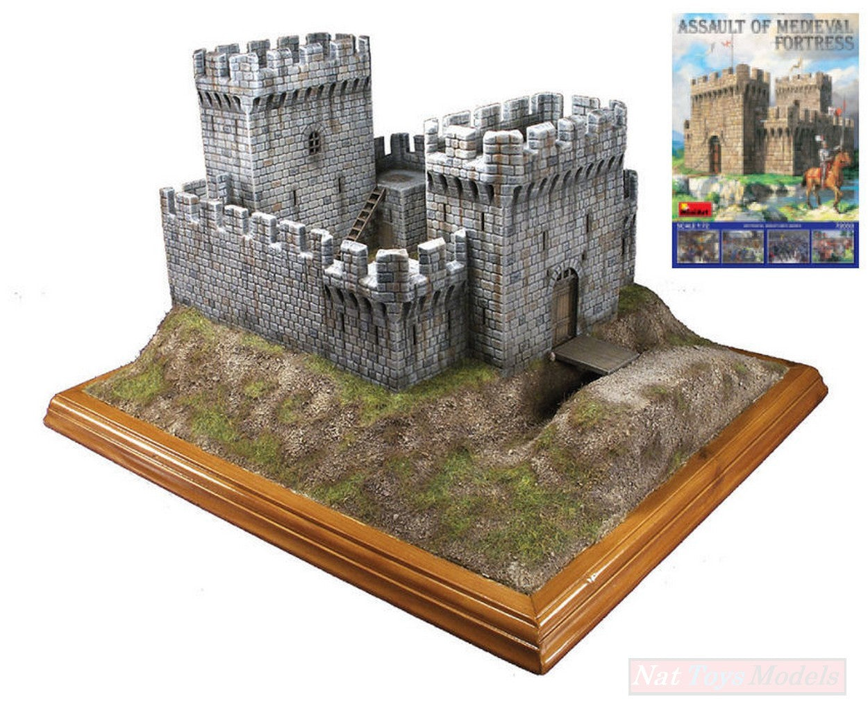 KIT D'ASSEMBLAGE À L'ÉCHELLE COMPATIBLE AVEC LE KIT D'ASSAUT DE FORTERESSE MÉDIÉVALE 1:72 MINIART MIN72033