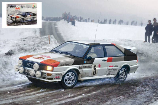 SCALE ASSEMBLY KIT COMPATIBLE WITH AUDI QUATTRO RALLY MONTE CARLO 1981 KIT 1:24 ITALERI IT3642