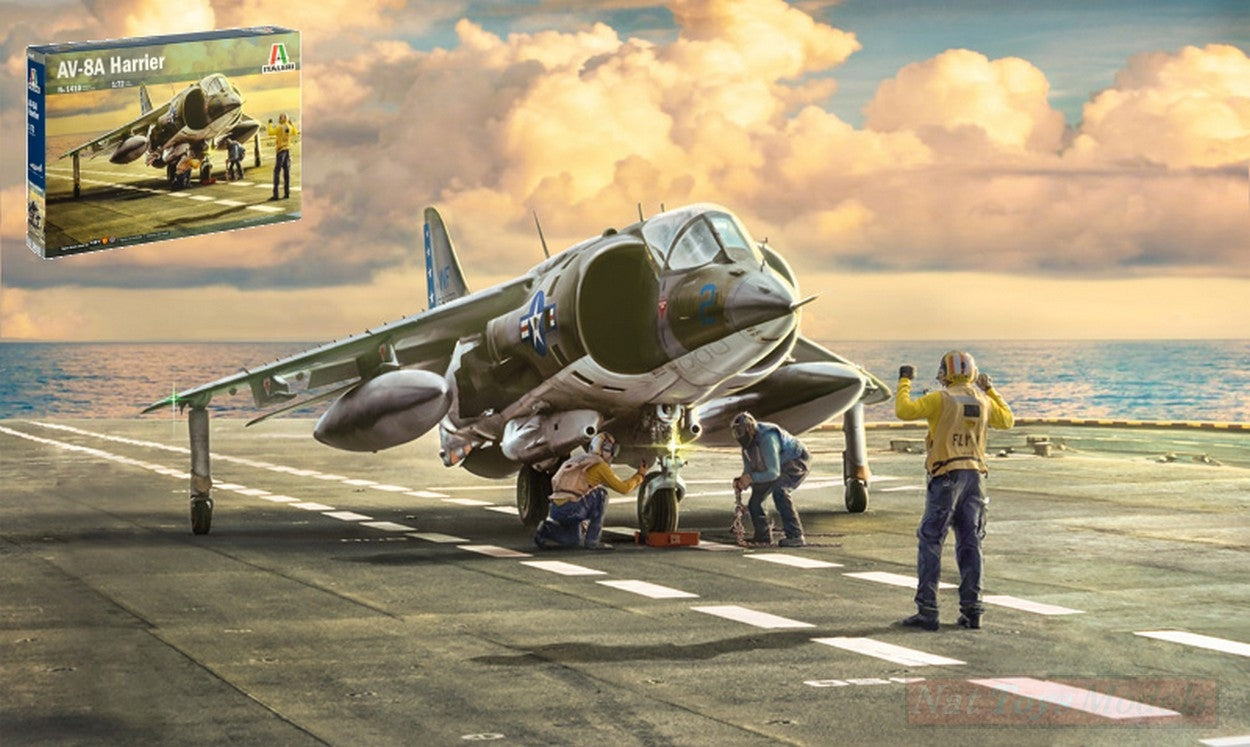 KIT À ASSEMBLER À L&#39;ÉCHELLE COMPATIBLE AVEC LE KIT AV-8A 1:72 ITALERI IT1410