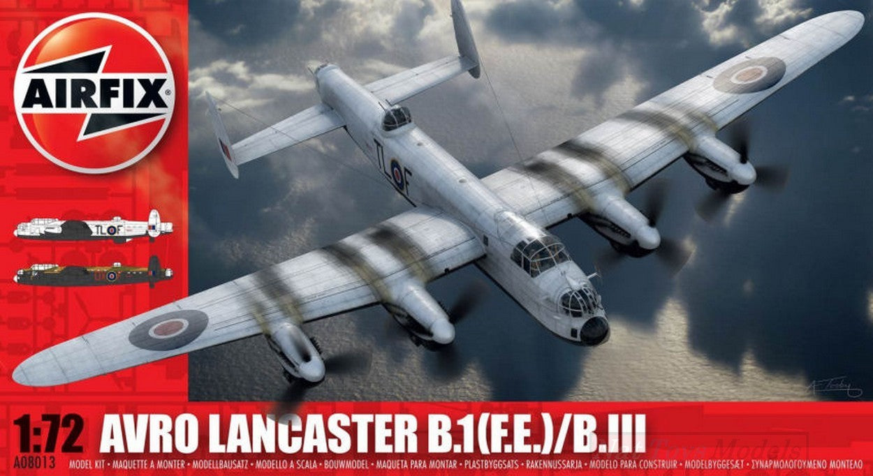 KIT DE MONTAGE À L'ÉCHELLE COMPATIBLE AVEC AVRO LANCASTER BI(FE) /B.III KIT 1:72 AIRFIX AX8013