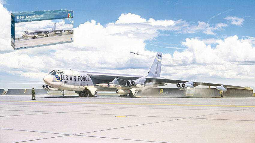 KIT DE MONTAGE À L'ÉCHELLE COMPATIBLE AVEC B-52G EARLY AVEC KIT CHIEN CHIEN 1:72 ITALERI IT1451