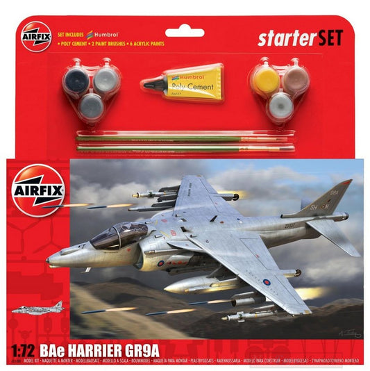 KIT D'ASSEMBLAGE À L'ÉCHELLE COMPATIBLE AVEC BAe HARRIER GR9A SET KIT 1:72 AIRFIX AX55300