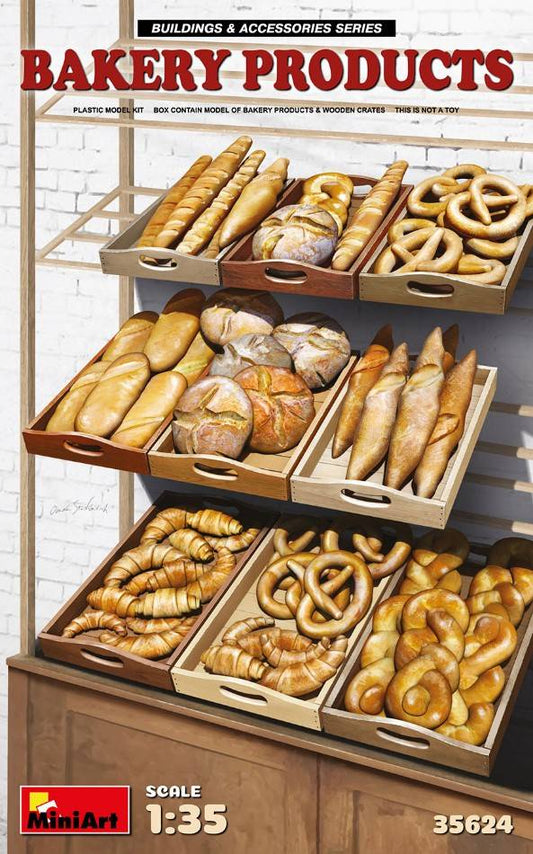 KIT DE MONTAGE À L'ÉCHELLE COMPATIBLE AVEC LE KIT DE PRODUITS DE BOULANGERIE 1:35 MINIART MIN35624