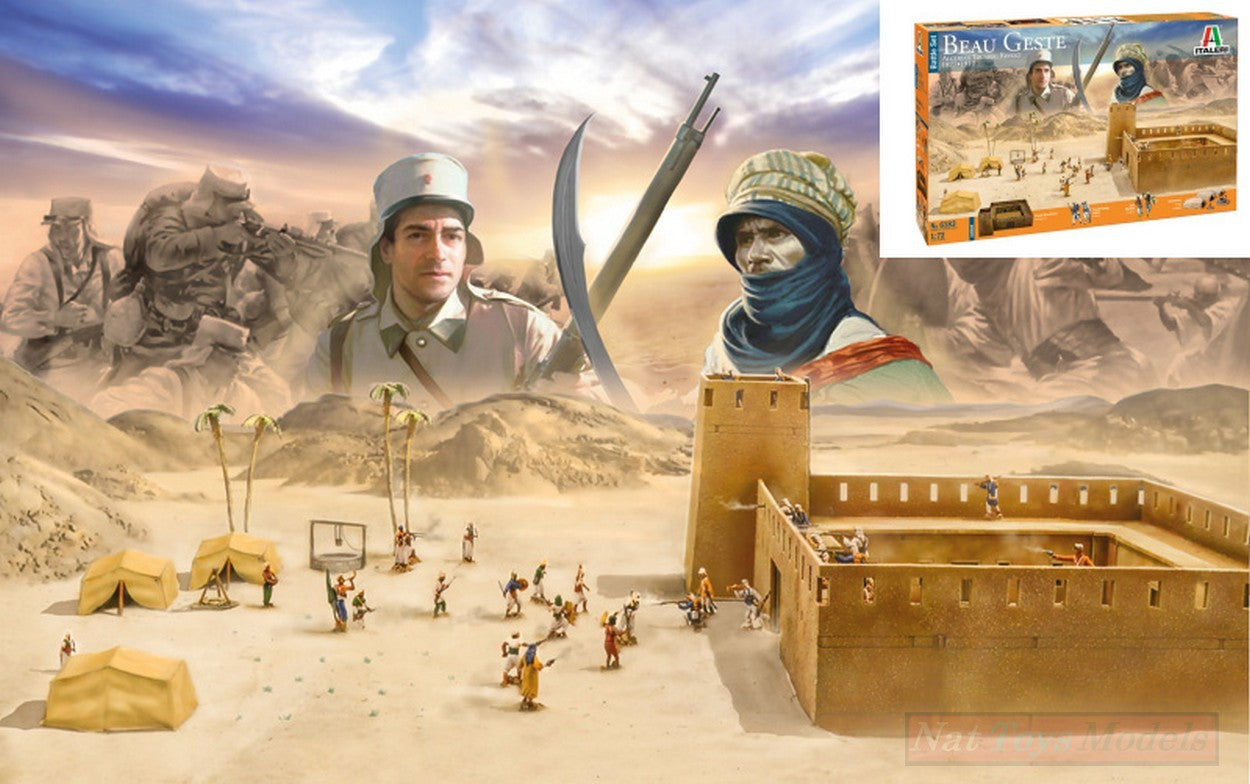 KIT À ASSEMBLER À L'ÉCHELLE COMPATIBLE AVEC LE KIT BEAU GESTE TOUAREG REVOLT 1:72 ITALERI IT6183