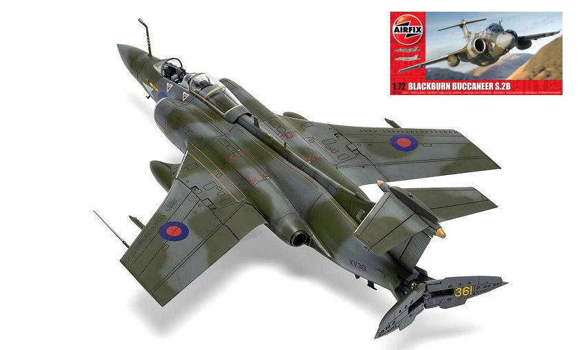 KIT DE MONTAGE À L'ÉCHELLE COMPATIBLE AVEC LE KIT BLACKBURN BUCCANEER S 2 RAF 1:72 AIRFIX A06022