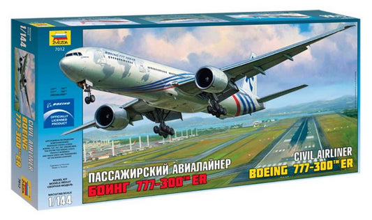 KIT DE MONTAGE À L'ÉCHELLE COMPATIBLE AVEC BOEING 777-300 ER KIT 1:144 ZVEZDA Z7012