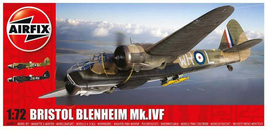 SCALE ASSEMBLY KIT COMPATIBLE WITH BRISTOL BLENHEIM MK.1VF FIGHTER KIT 1:72 AIRFIX A04017