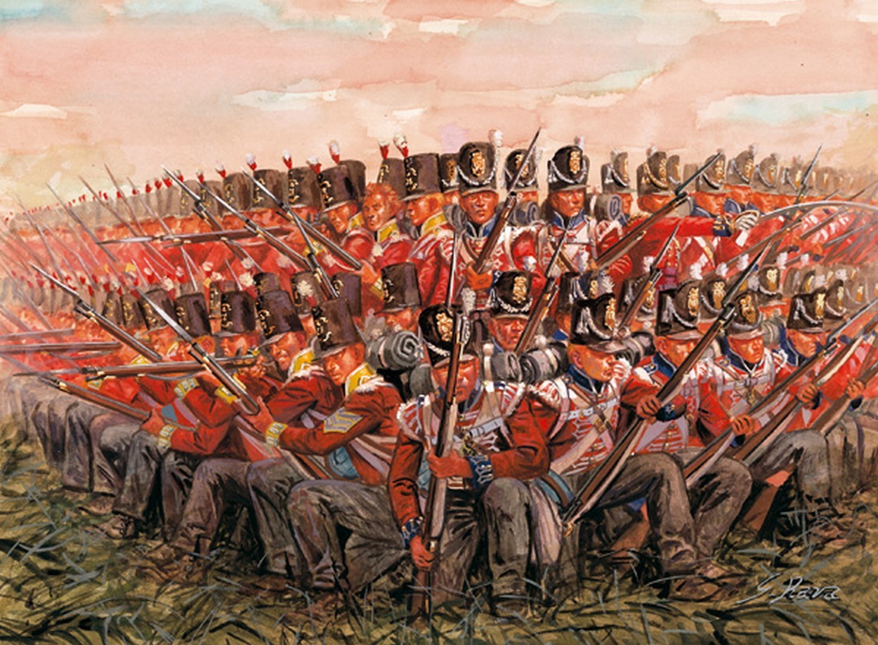 KIT DE MONTAGE À L'ÉCHELLE COMPATIBLE AVEC L'INFANTERIE BRITANNIQUE 1815 KIT NAPOLEON S WARS 1:72 ITALERI IT6095