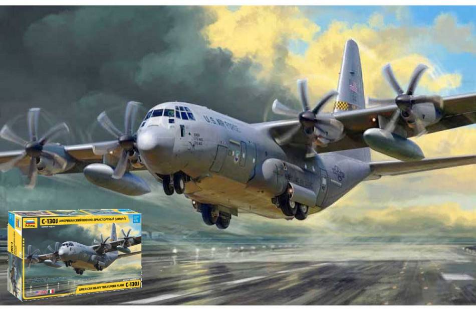 KIT DE MONTAGE À L'ÉCHELLE COMPATIBLE AVEC LE KIT HERCULES C-130 J 1:72 ZVEZDA Z7325