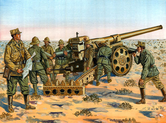 KIT À ASSEMBLER À L'ÉCHELLE COMPATIBLE AVEC LE KIT PISTOLET ITALIEN 149/40 1:72 ITALERI IT6165