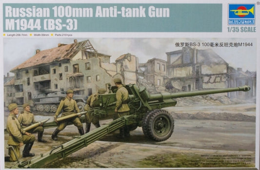 KIT DA MONTARE IN SCALA COMPATIBILE CON CANNONE RUSSIAN 100 mm ANTI TANK GUN M1944 BS-3 KIT 1:35 TRUMPETER TP2331