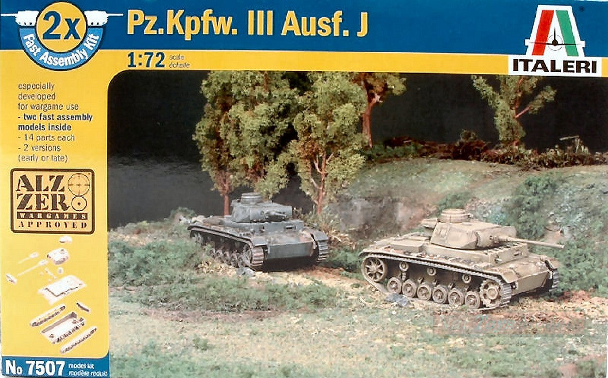 KIT DA MONTARE IN SCALA COMPATIBILE CON CARRO ARMATO PZ KPFW AUSF J KIT 1:72 ITALERI IT7507
