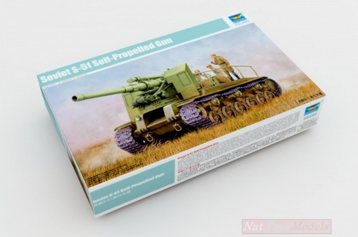 KIT DA MONTARE IN SCALA COMPATIBILE CON CARRO SOVIET S-51 SELF PROPELLED GUN KIT 1:35 TRUMPETER TP5583