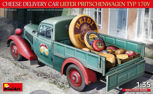 KIT DA MONTARE IN SCALA COMPATIBILE CON CHEESE DELIVERY CAR LIEFER PRITSCHENWAGEN TYP 170V KIT 1:35 MINIART MIN38046