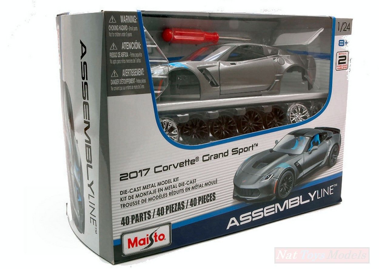 KIT DA MONTARE IN SCALA COMPATIBILE CON CHEVROLET CORVETTE GRAND SPORT 2017 KIT 1:24 MAISTO MI39527