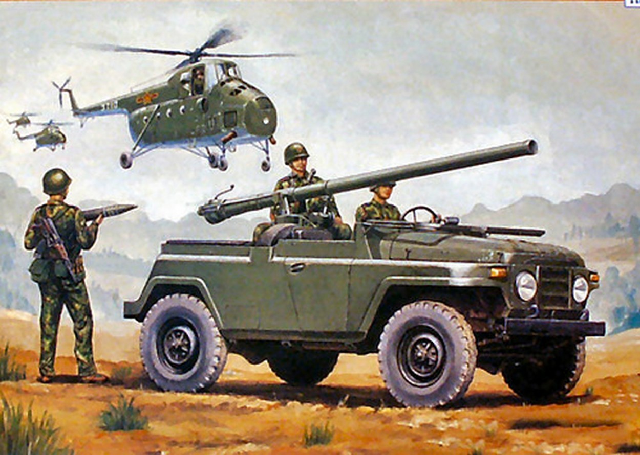 KIT DE MONTAGE À L'ÉCHELLE COMPATIBLE AVEC LA JEEP CHINOIS BJ 212 1:35 TRUMPETER TP2301