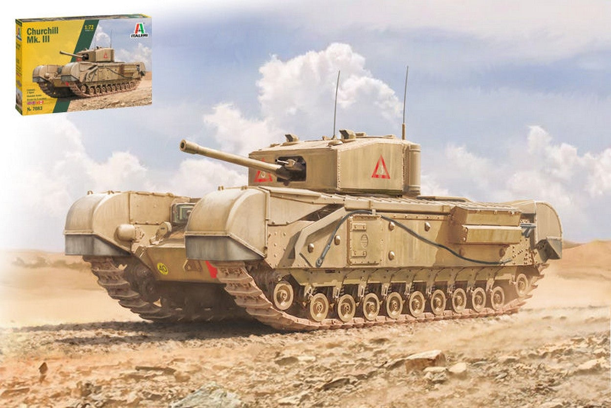 KIT DA MONTARE IN SCALA COMPATIBILE CON CHURCHILL Mk. III KIT 1:72 ITALERI IT7083