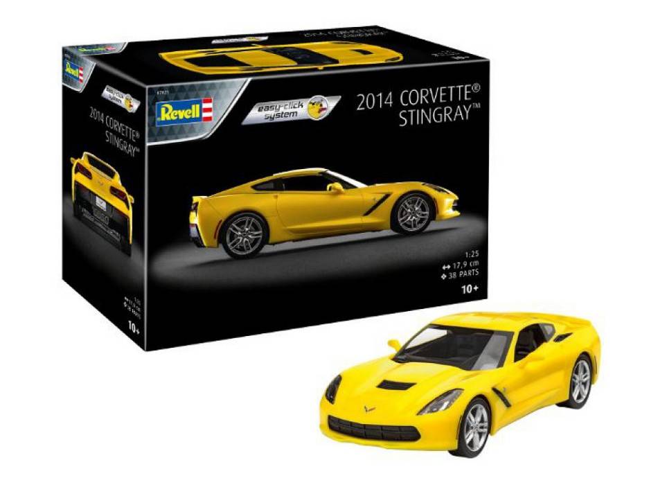 KIT DA MONTARE IN SCALA COMPATIBILE CON CORVETTE STINGRAY 2014 EASY-CLICK SYSTEM KIT 1:24 REVELL RV07825