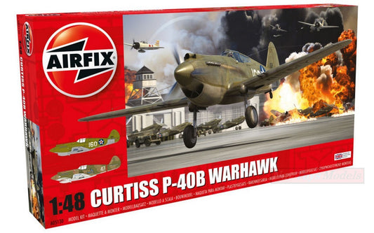 KIT D'ASSEMBLAGE À L'ÉCHELLE COMPATIBLE AVEC LE KIT CURTISS P-40B WARHAWK 1:48 AIRFIX AX5130