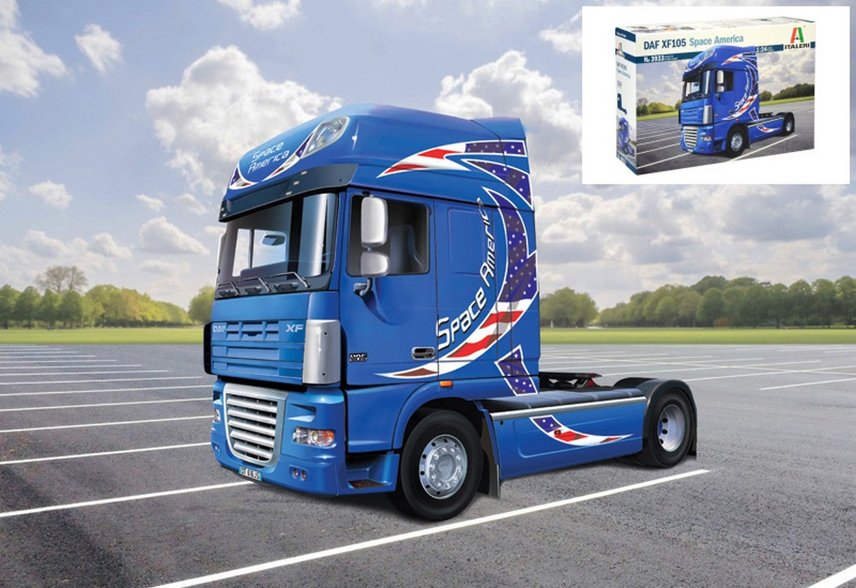 KIT DA MONTARE IN SCALA COMPATIBILE CON DAF XF-105 "SPACE AMERICA" KIT 1:24 ITALERI IT3933
