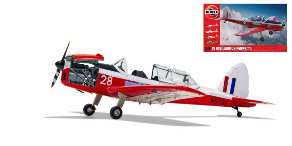 KIT DA MONTARE IN SCALA COMPATIBILE CON DE HAVILLAND CHIPMUNK T 10 KIT 1:48 AIRFIX A04105