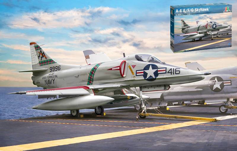 KIT DE MONTAGE À L'ÉCHELLE COMPATIBLE AVEC DOUGLAS A-4 E/F/G Skyhawk KIT 1:48 ITALERI IT2826