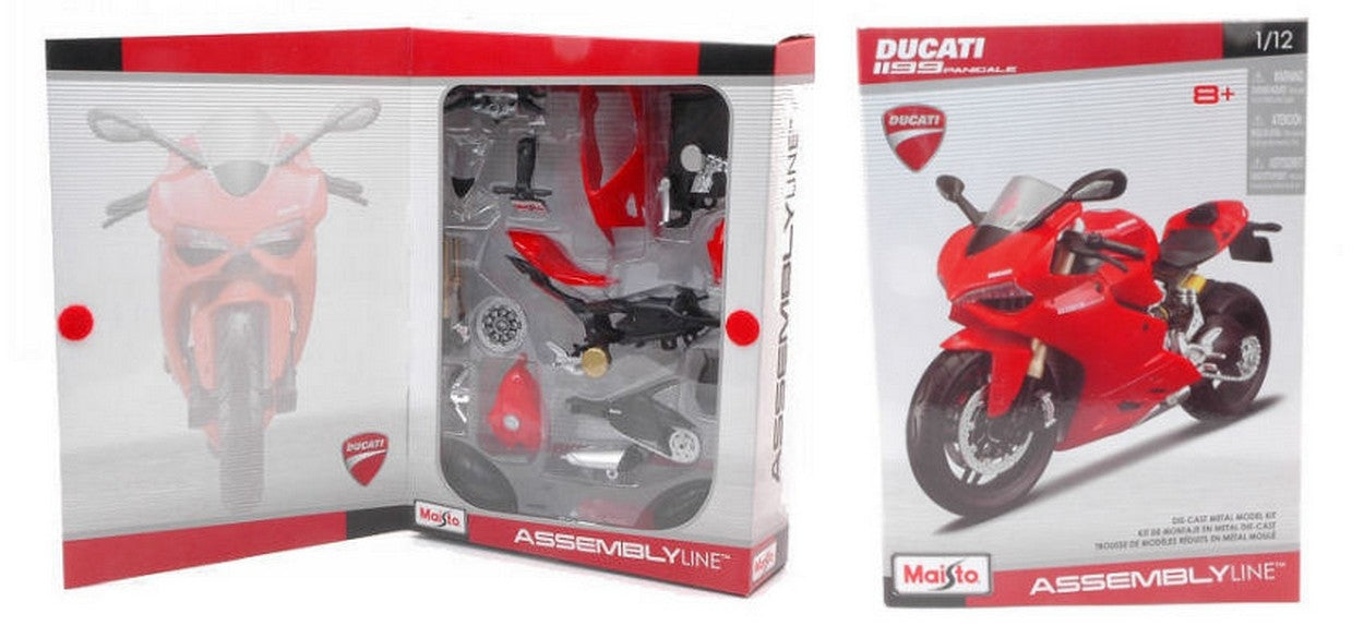 SCALE ASSEMBLY KIT COMPATIBLE WITH DUCATI 1199 PANIGALE RED KIT 1:12 MAISTO MI39193