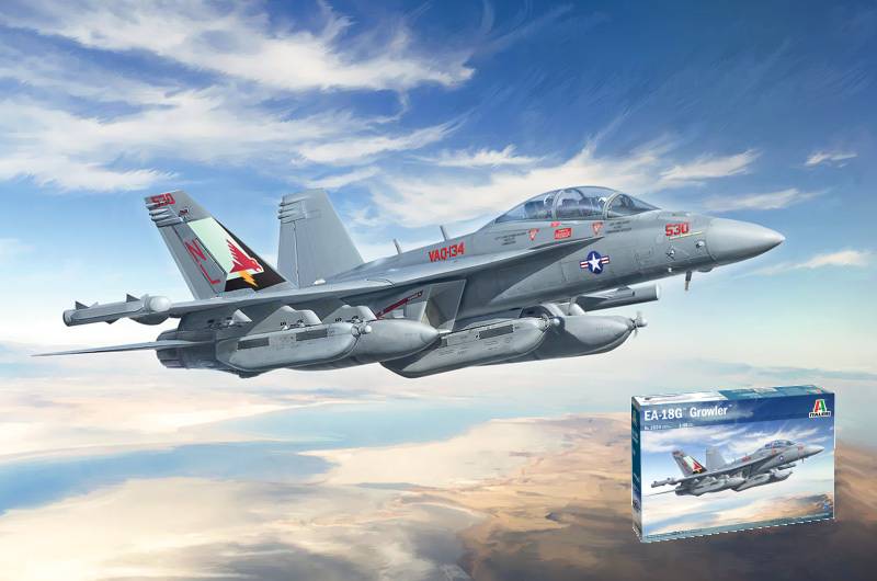 KIT DE MONTAGE À L'ÉCHELLE COMPATIBLE AVEC LE KIT GROWLER EA-18G 1:48 ITALERI IT2824