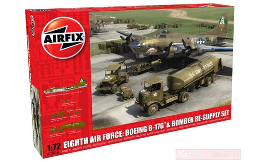 KIT D'ASSEMBLAGE À L'ÉCHELLE COMPATIBLE AVEC HUIT AIR FORCE BOEING B-17G ET KIT DE RÉAPPROVISIONNEMENT BOMBER 1:72 AIRFIX AX12010
