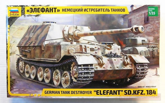 KIT DE MONTAGE À L'ÉCHELLE COMPATIBLE AVEC LE KIT ELEFANT SD.KFZ.184 1:35 ZVEZDA Z3659