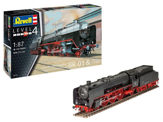 SCALE ASSEMBLY KIT COMPATIBLE WITH EXPRESS LOCOMOTIVES BR01 &amp; TENDER 1:87 REVELL RV02172