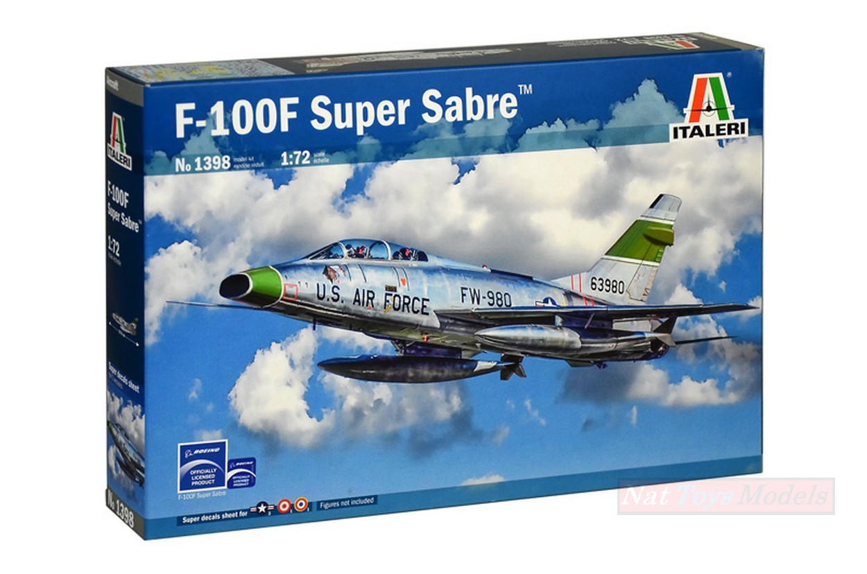 KIT À ASSEMBLER À L'ÉCHELLE COMPATIBLE AVEC LE KIT F-100F 1:72 ITALERI IT1398