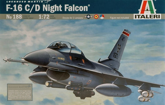 KIT À ASSEMBLER À L'ÉCHELLE COMPATIBLE AVEC LE KIT F 16 NIGHT FALCON 1:72 ITALERI IT0188