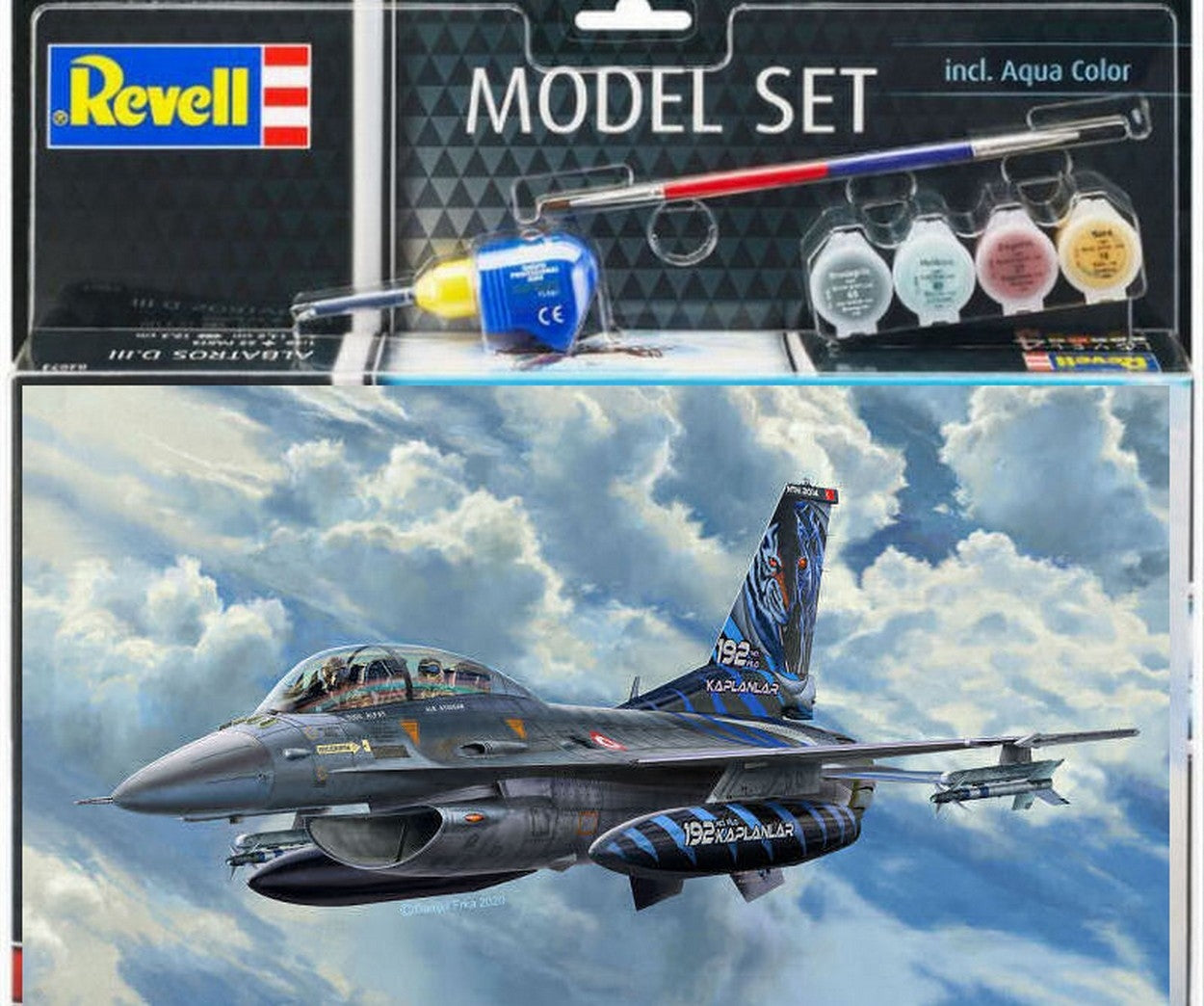KIT DA MONTARE IN SCALA COMPATIBILE CON F-16D FIGHTING FALCON MODEL SET KIT 1:72 REVELL RV63844