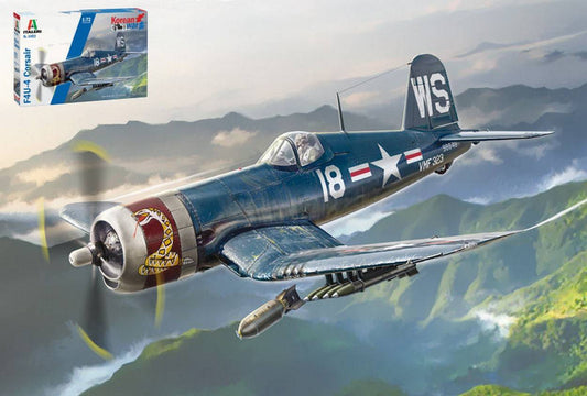 KIT DE MONTAGE À L'ÉCHELLE COMPATIBLE AVEC LE KIT DE GUERRE DE CORÉE F-4U4 CORSAIR 1:72 ITALERI IT1453