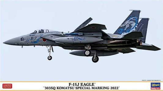 KIT DE MONTAGE À L'ÉCHELLE COMPATIBLE AVEC F15J EAGLE 303SQ KOMATSU SPECIAL MARKING 2022 KIT 1:72 HASEGAWA HA02423